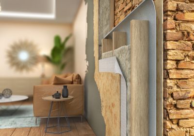 Interior,Wall,Thermal,Insulating,,3d,Illustration